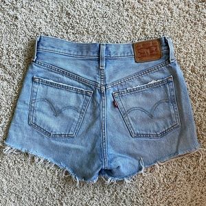 Levi 501 High Waisted Jean Shorts